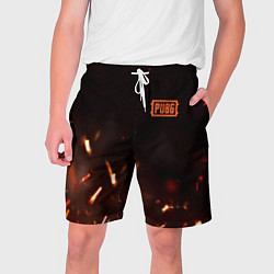 Шорты на шнурке мужские PUBG fire war, цвет: 3D-принт