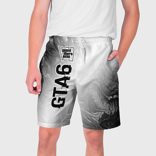 Мужские шорты GTA6 glitch на светлом фоне по-вертикали / 3D-принт – фото 1