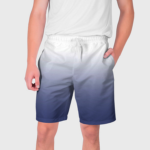 Мужские шорты Туманный градиент бело-синий / 3D-принт – фото 1