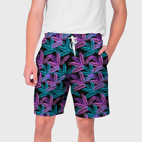 Мужские шорты Тропические пальмовые листья / 3D-принт – фото 1