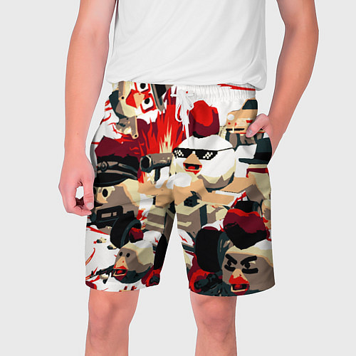 Мужские шорты Чикен Ган разборка / 3D-принт – фото 1