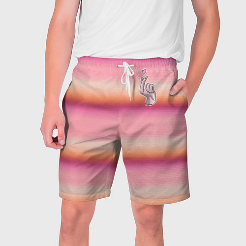 Мужские шорты Рука-Вещь: текстура свитера Энид из сериала Уэнсде / 3D-принт – фото 1