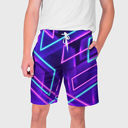 Шорты на шнурке мужские Neon Geometric, цвет: 3D-принт