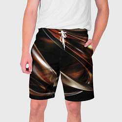 Шорты на шнурке мужские Изогнутая шоколадная абстракция, цвет: 3D-принт