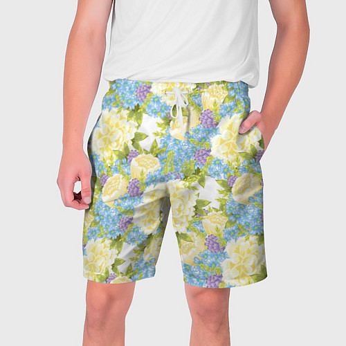 Мужские шорты Пышные цветы / 3D-принт – фото 1
