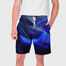 Мужские шорты Темный синий абстрактный геометрический фон