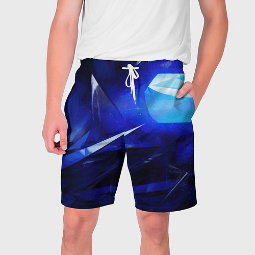 Мужские шорты Black and blue abstract background sport style / 3D-принт – фото 1