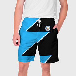 Шорты на шнурке мужские Manchester City geometry sport, цвет: 3D-принт
