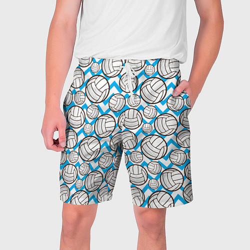 Мужские шорты Мячи волейбольные паттерн / 3D-принт – фото 1