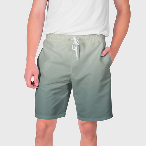 Мужские шорты Серо-зелёный приглушённый градиент / 3D-принт – фото 1