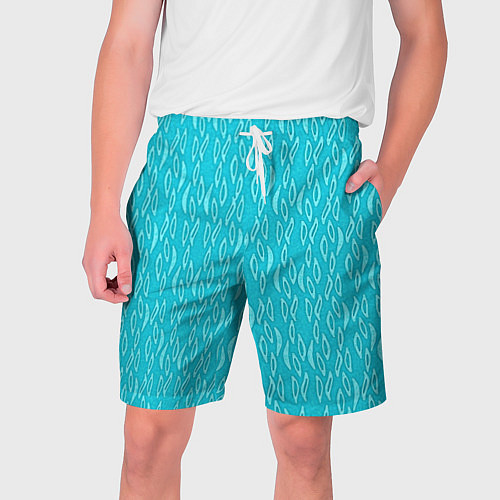 Мужские шорты Паттерн лазурный голубой / 3D-принт – фото 1