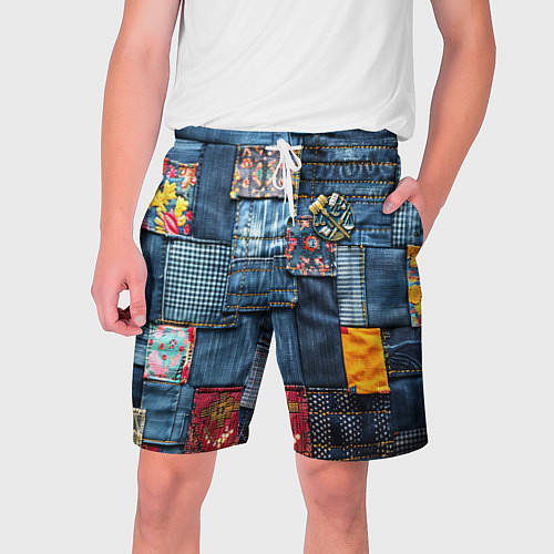 Мужские шорты Значок адвоката на джинсах / 3D-принт – фото 1