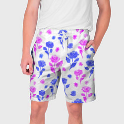 Мужские шорты Цветочный узор из роз - паттерн