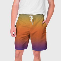 Шорты на шнурке мужские Градиент цвета заката, цвет: 3D-принт