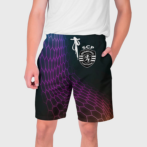Мужские шорты Sporting футбольная сетка / 3D-принт – фото 1