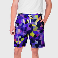 Мужские шорты Мозаика фиолетовая