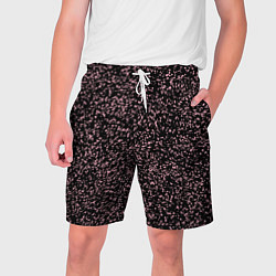 Шорты на шнурке мужские Чёрный с мелкими розовыми брызгами, цвет: 3D-принт