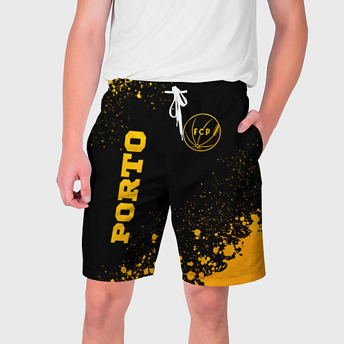 Мужские шорты Porto - gold gradient вертикально / 3D-принт – фото 1