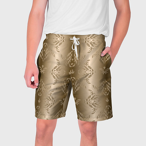 Мужские шорты Коричневый градиент с узором / 3D-принт – фото 1