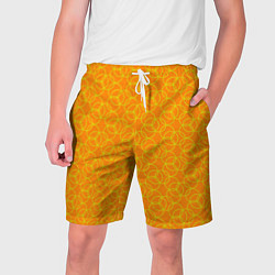 Мужские шорты Паттерн из окружностей оранжевый