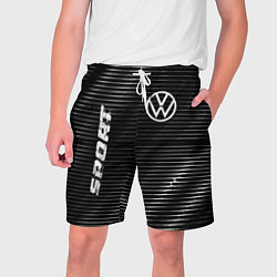 Шорты на шнурке мужские Volkswagen sport metal, цвет: 3D-принт