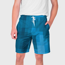 Шорты на шнурке мужские Minecraft water cubes, цвет: 3D-принт