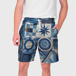 Мужские шорты Denim patchwork - ai art