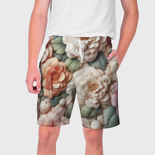 Мужские шорты Текстурный фон в пастельных тонах / 3D-принт – фото 1