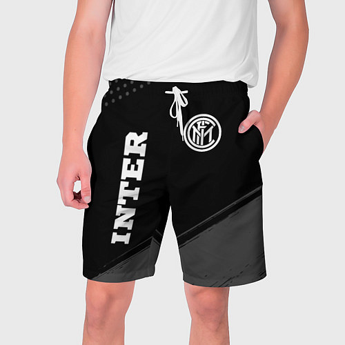 Мужские шорты Inter sport на темном фоне вертикально / 3D-принт – фото 1
