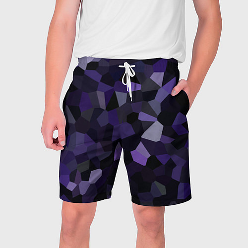Мужские шорты Кристаллизация темно-фиолетового / 3D-принт – фото 1