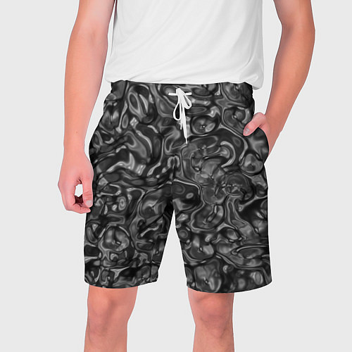 Мужские шорты Черная жидкая масса / 3D-принт – фото 1
