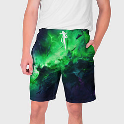 Мужские шорты Круглый зеленый мистический фон