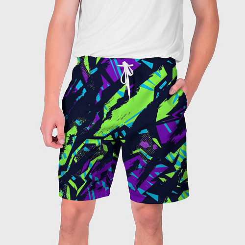 Мужские шорты Абстрактный фон со спортивным рисунком / 3D-принт – фото 1