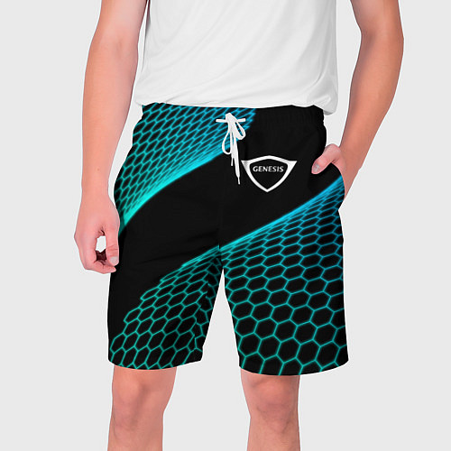 Мужские шорты Genesis electro hexagon / 3D-принт – фото 1