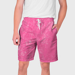 Шорты на шнурке мужские Pink bleached splashes, цвет: 3D-принт