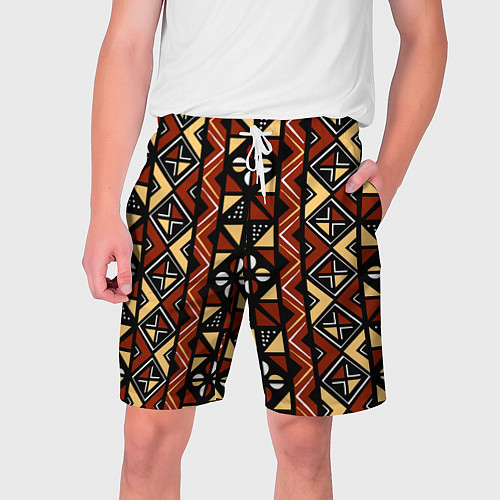Мужские шорты Африканский мавританский орнамент / 3D-принт – фото 1