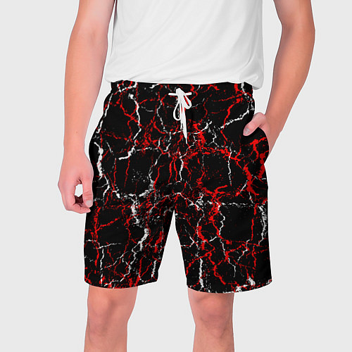 Мужские шорты Абстрактная текстура мраморного вида / 3D-принт – фото 1
