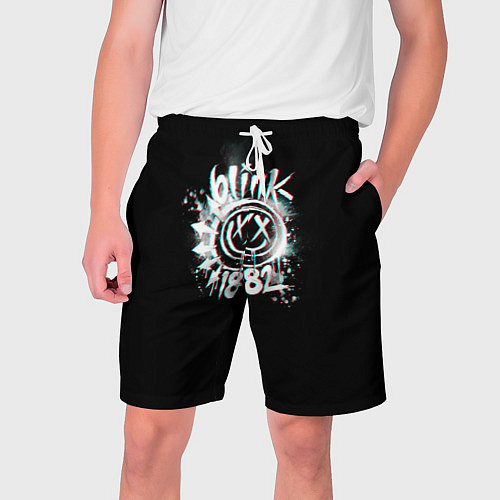 Мужские шорты Blink-182 glitch / 3D-принт – фото 1