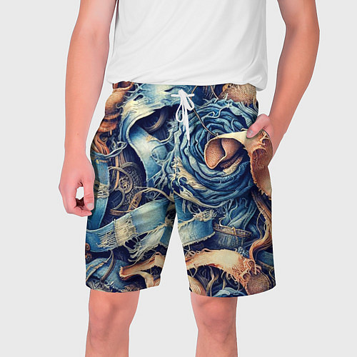Мужские шорты Джинсовая рванина - модный тренд / 3D-принт – фото 1