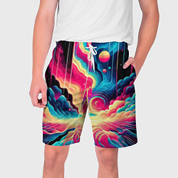 Мужские шорты Neon space fantasy - ai art