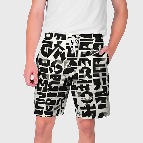 Мужские шорты Тайные знаки / 3D-принт – фото 1