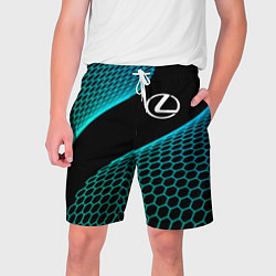 Шорты на шнурке мужские Lexus electro hexagon, цвет: 3D-принт