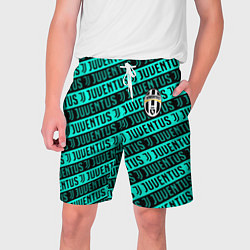 Мужские шорты Juventus pattern logo steel