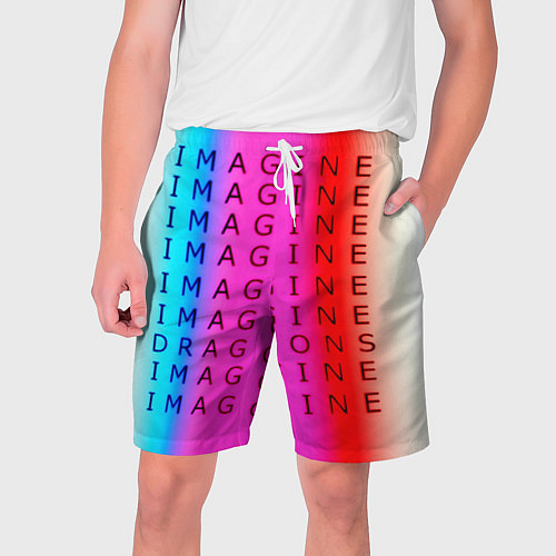 Мужские шорты Imagine Dragons neon rock / 3D-принт – фото 1