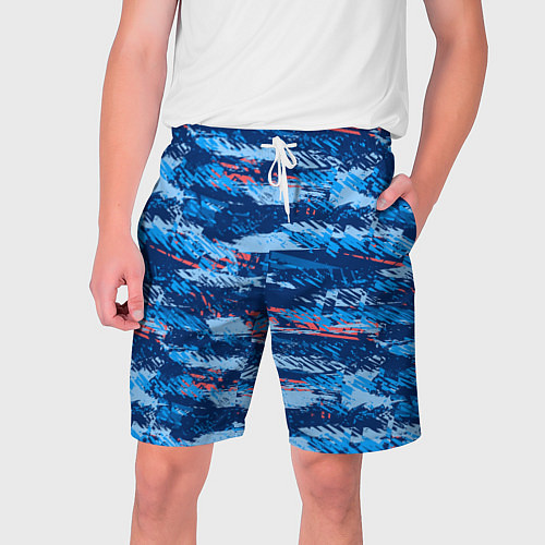 Мужские шорты Яркий абстрактный рисунок для спорта / 3D-принт – фото 1