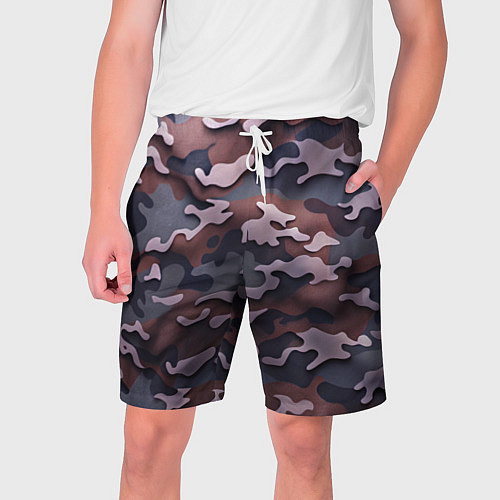 Мужские шорты Камуфляж-грязь / 3D-принт – фото 1