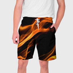 Шорты на шнурке мужские Языки пламени текстура, цвет: 3D-принт