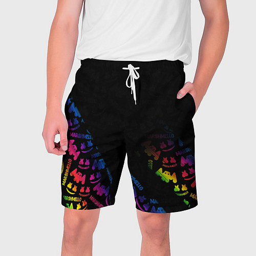 Мужские шорты Marshmello neon dj / 3D-принт – фото 1