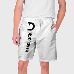 Шорты на шнурке мужские Deadlock glitch на светлом фоне по-вертикали, цвет: 3D-принт
