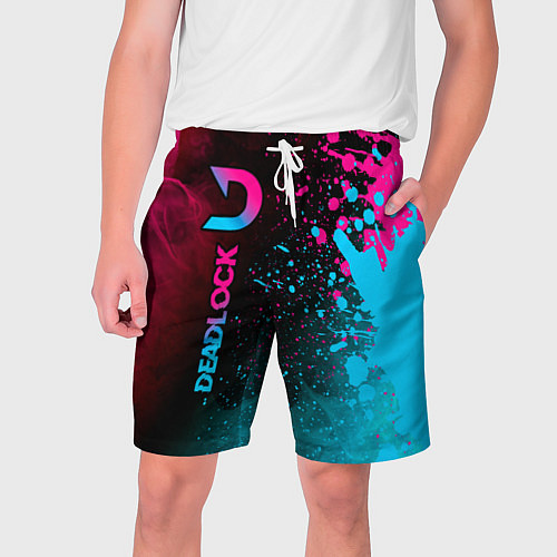 Мужские шорты Deadlock - neon gradient по-вертикали / 3D-принт – фото 1